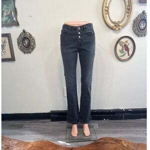 FRAME Le Mini Boot Charlie High-Rise Jeans in Fade to Grey